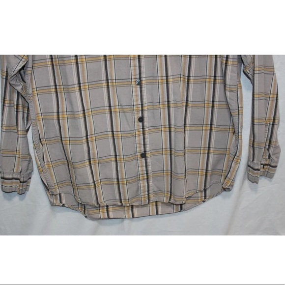 Tommy Hilfiger Jeans Tan Plaid Button Down XL - Picture 3 of 8